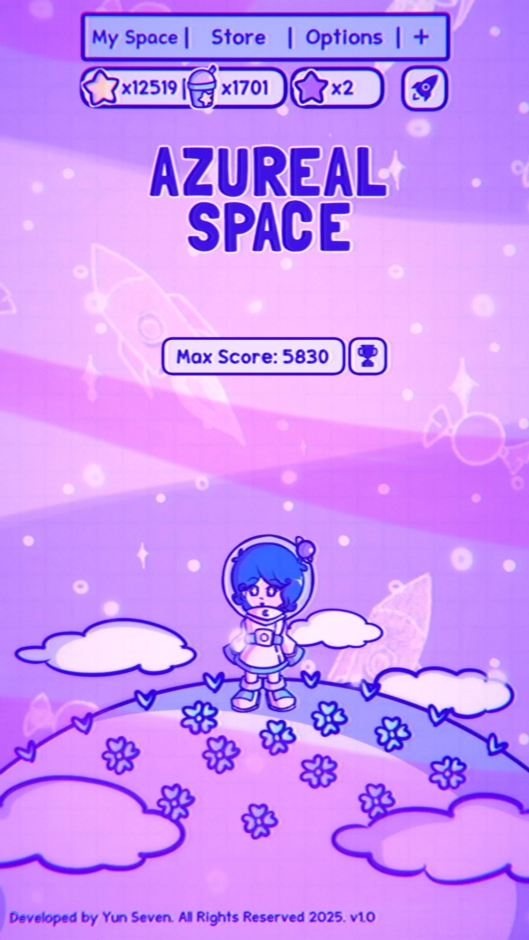 Azureal Space - Endless Game screenshot